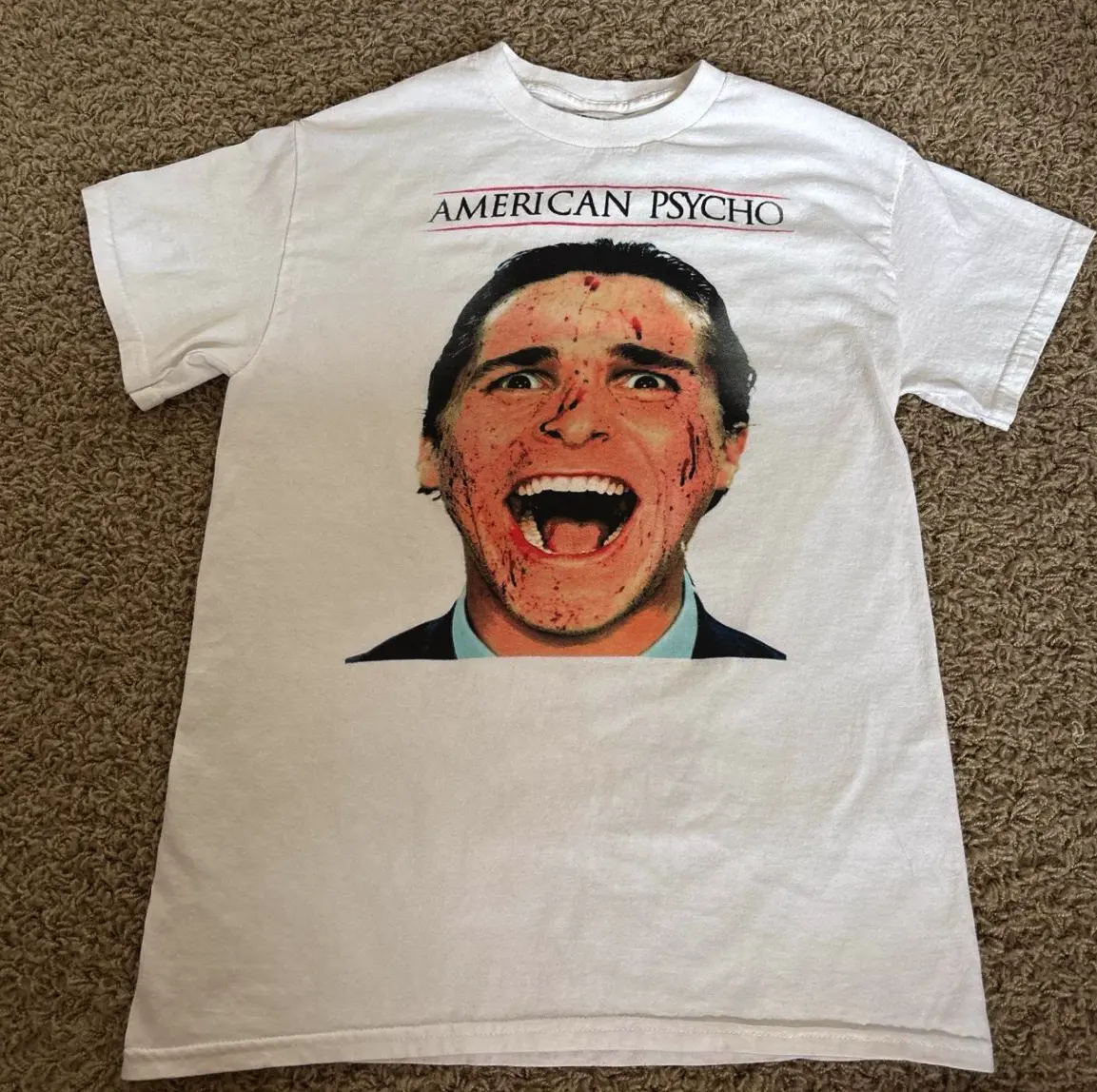 Gildan Men's and Women's T-shirt, Vintage American Psycho Graphic T-shirt, Movie Tee Womenswear Crewneck Shortsleeve Tops