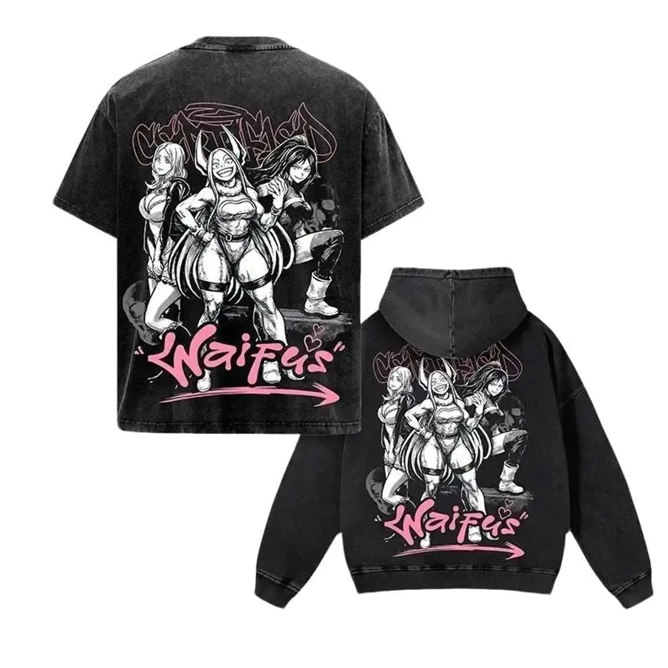 Mirko x My Hero Academia Tshirt Wash & Hoodie Wash – Oversize Unisex Cotton, Double Printed Cool Style, Classic Graphic Tee, Streetwear, Menswear, Gift For Anime Fan 75S