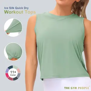 THE GYM PEOPLE Women's Ice Silk Workout Tops - Quick Dry Sleeveless Athletic Shirts for Yoga, Running, Gym & Fitness #TikTokShopBacktoSchool