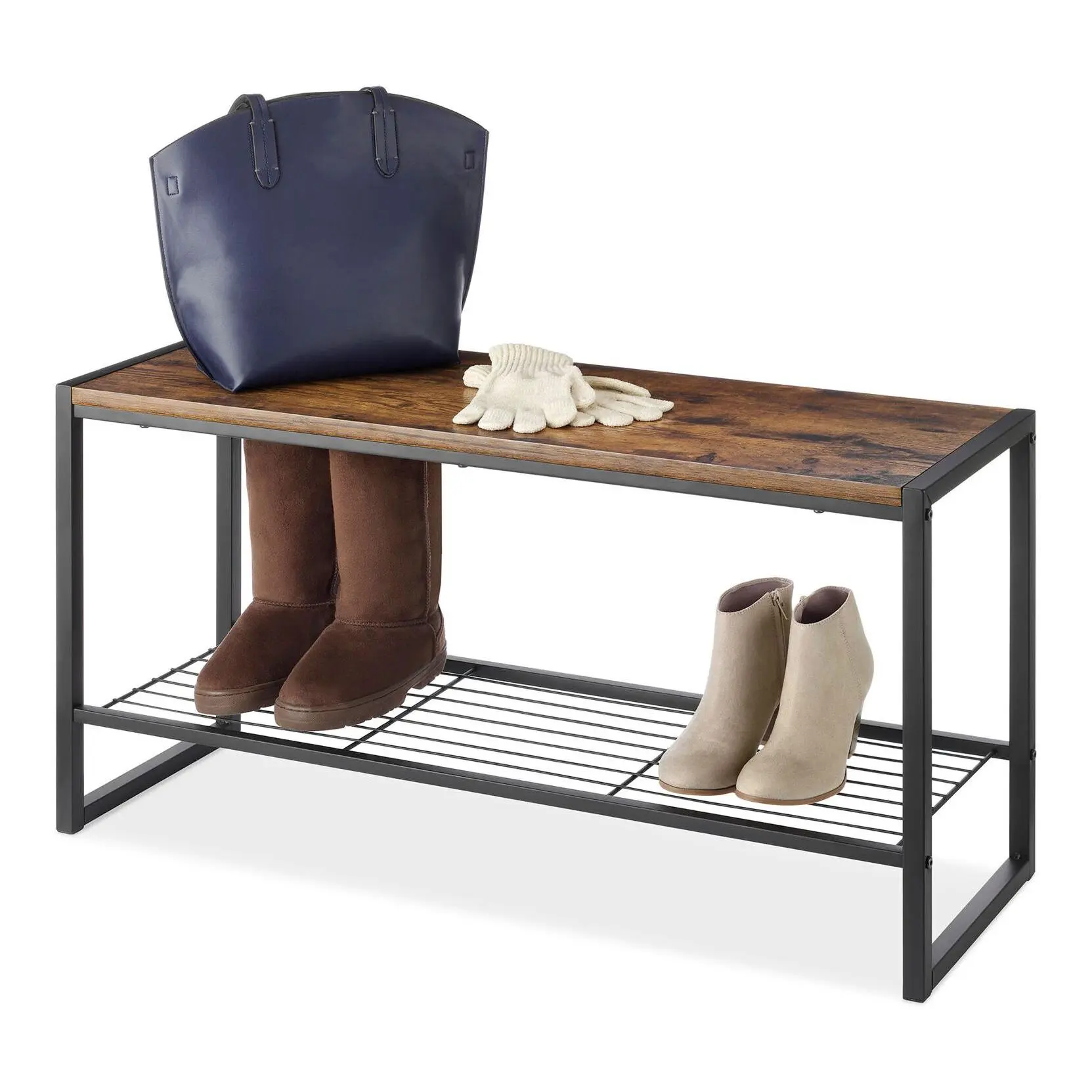 Whitmor Modern Industrial Entryway Bench Whitmor Modern Industrial Entryway Bench