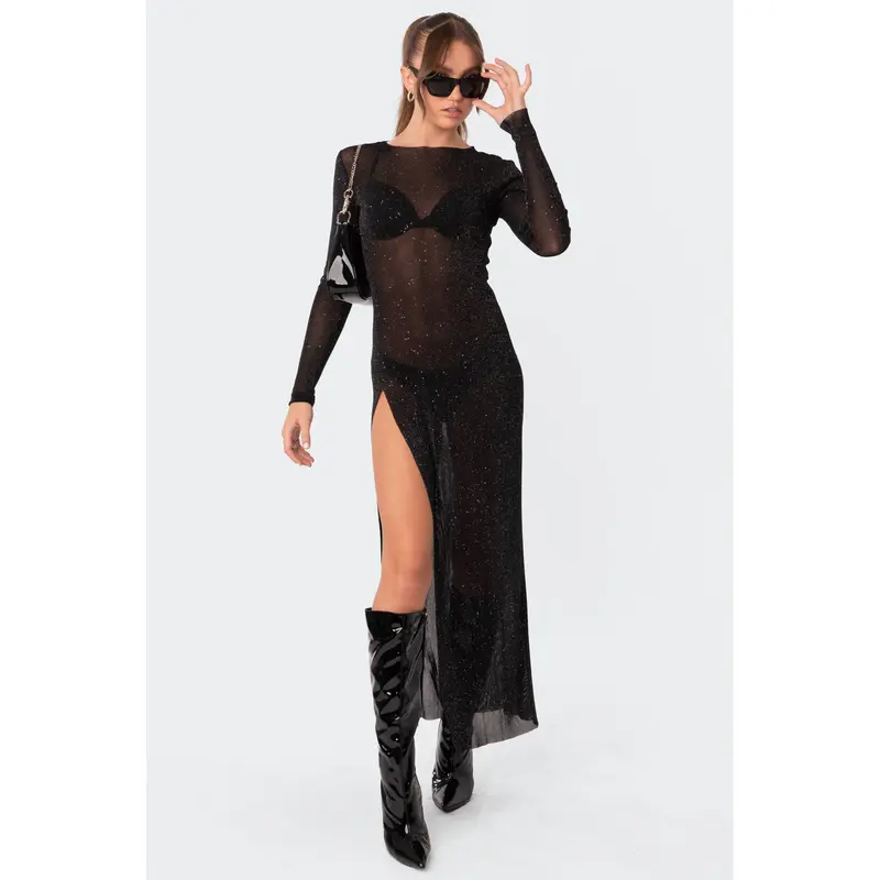 embellished cut-out asymmetric midaxi dress - TikTok Shop