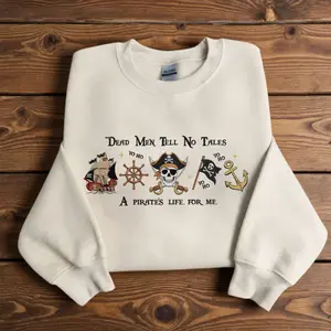 EMBROIDERED Dead Men Tell No Tales 1967 Sweatshirt Hoodie, Pirates Of The Caribbean, Family Cruise SHIRT