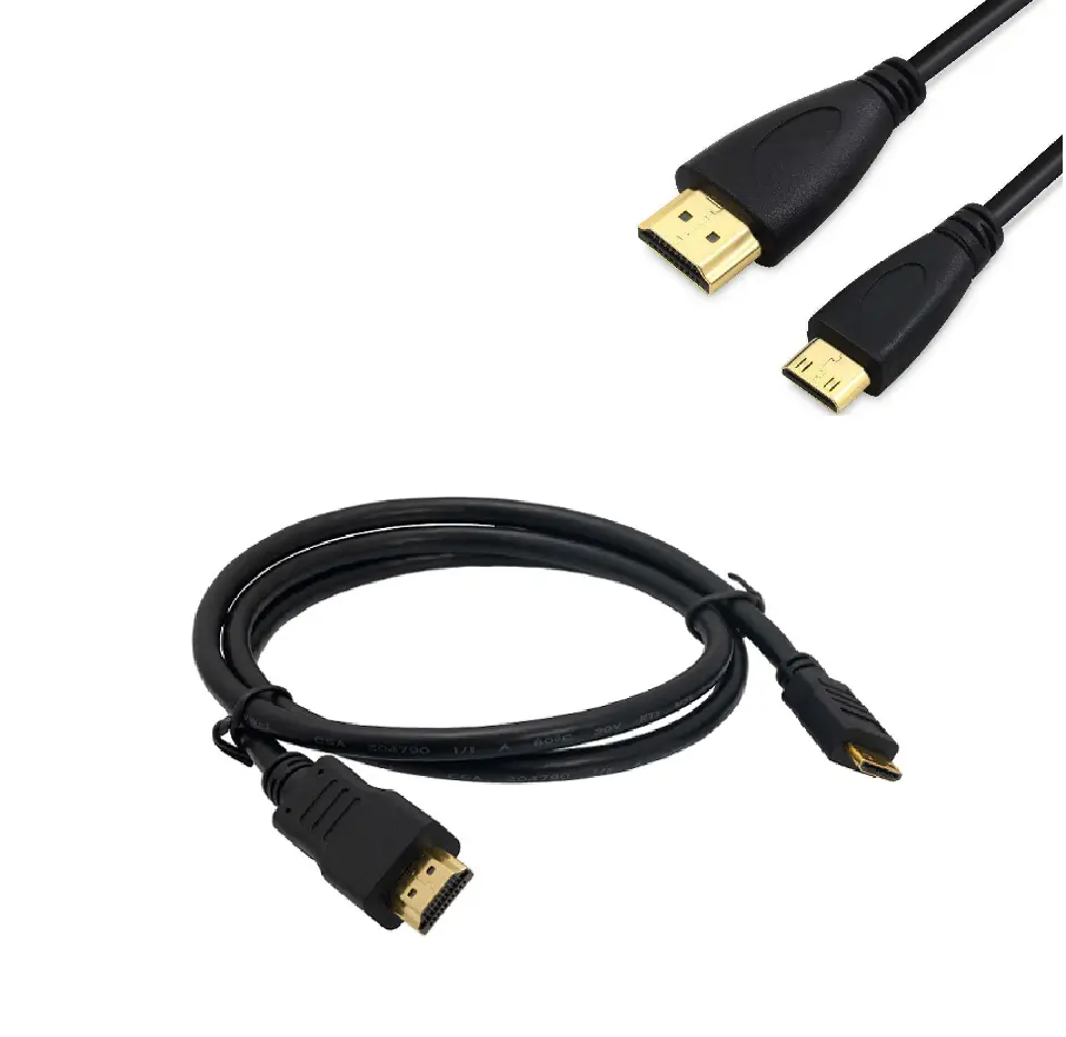 Mini HDMI to HDMI Cable Cord High Speed 1080p FOR HDTV Gold Plated 5FT 1.5 Meter