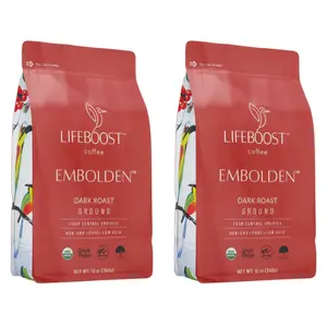 Lifeboost Embolden Dark Roast – Low Acid, Organic, Single Origin, Non-GMO 12 oz – Ground