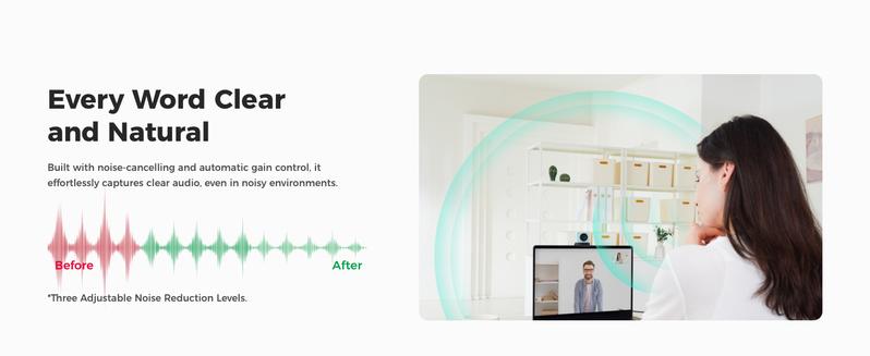 OBSBOT Meet SE 1080P Webcam with AI Framing Streaming Camera, 1/2.8" Sensor, Beauty Mode, Gesture Control, DOL HDR, Web Camera for Desktop and Gaming