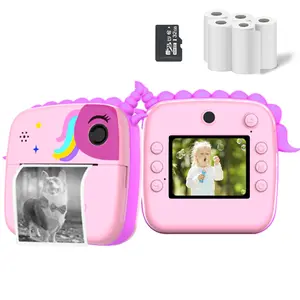 Unicorn Design Instant Camera, Cute Video Recording Pocket Camera Toy, 32GB Memory Card, Perfect Birthday & Holiday Gift, Colorful, Playful Design, Perfect Christmas Gift