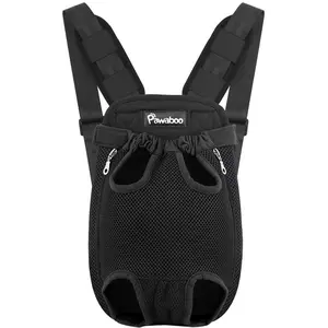 Pawaboo Pet Carrier Backpack, Adjustable Pet Front Cat Dog Carrier Backpack Travel Bag, Legs Out, Easy-Fit for Traveling Hiking Camping for Small Medium Dogs Cats Puppies Pawaboo