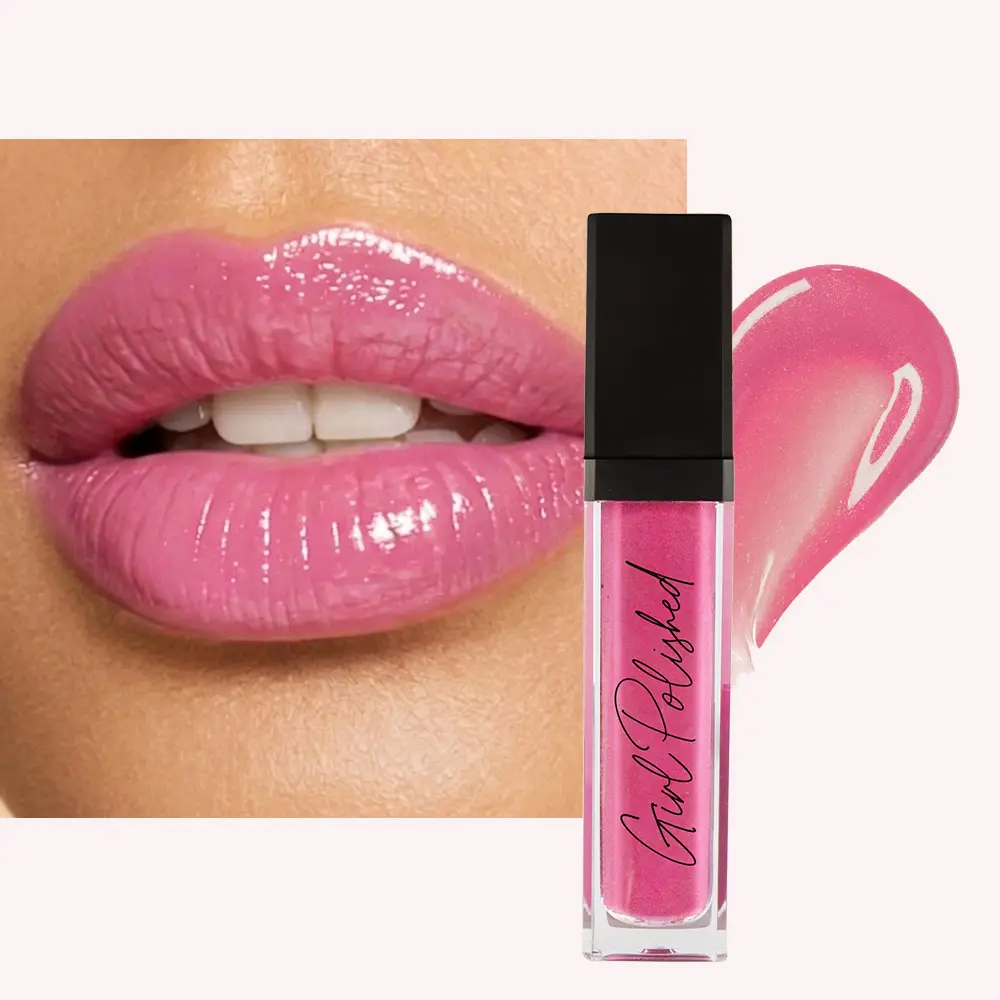 Girlpolished Cosmopolitan Vanilla Bean Lip Gloss | High Shine Pink Lip Gloss | Hydrating Non-Sticky Gloss