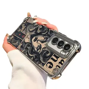 Medusa Snake Hair Fairy Pattern!suitable for SAMSUNG Galaxy S25 Ultra S24/S23/S22 Plus FE electroplated all inclusive anti fall phone case 053-07 Protection Casing Shockproof