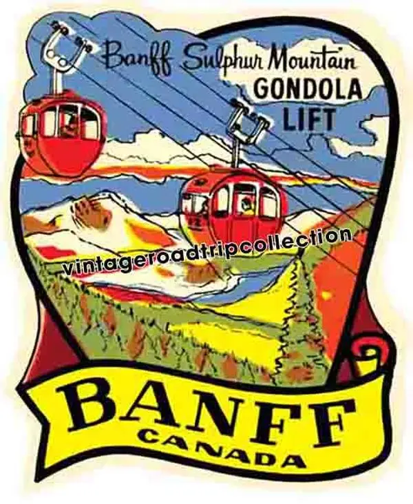Vintage Banff Canada    bumper sticker travel decal
