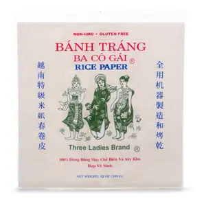 Three Ladies Brand Machine Square Rice Paper 22cm 12 oz
