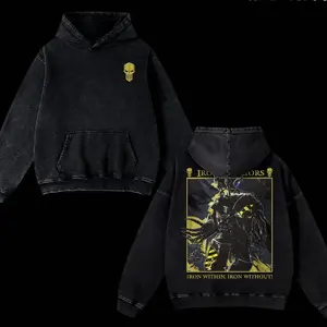 Iron Warriors Warhammer 40K Traitor Legions Hoodie, made from heavyweight washed cotton, oversized vintage streetwear fit, soft durable fabric, new drop for wargame and 40K fans J