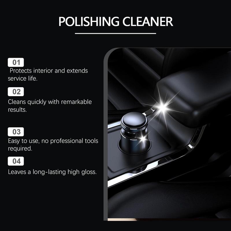 Car Interior Detailing & Polishing Agent, Interior Car Cleaner, 5 Counts Effective Care Solution Agent for Rubber & Faux Leather Surfaces, Multi-Purpose Cleaning Tool