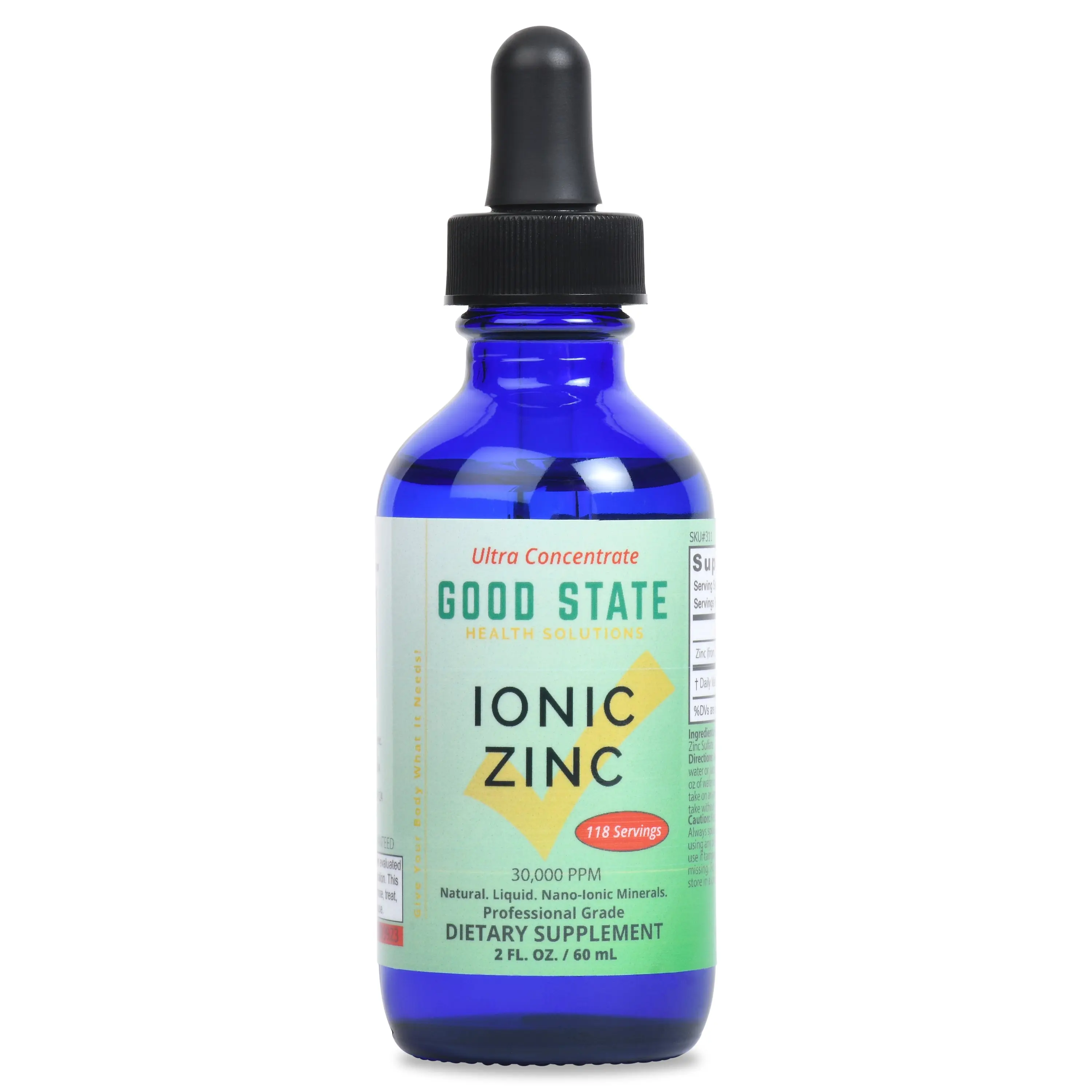 Ultra Concentrate Liquid Ionic Zinc Supplement | Glass Bottle