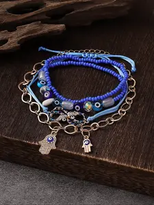 Boho Style Evil Eye Design Bracelet, Fashionable Jewelry for Women & Girls, Trendy All-match & Exquisite Jewelry for Birthday Gift