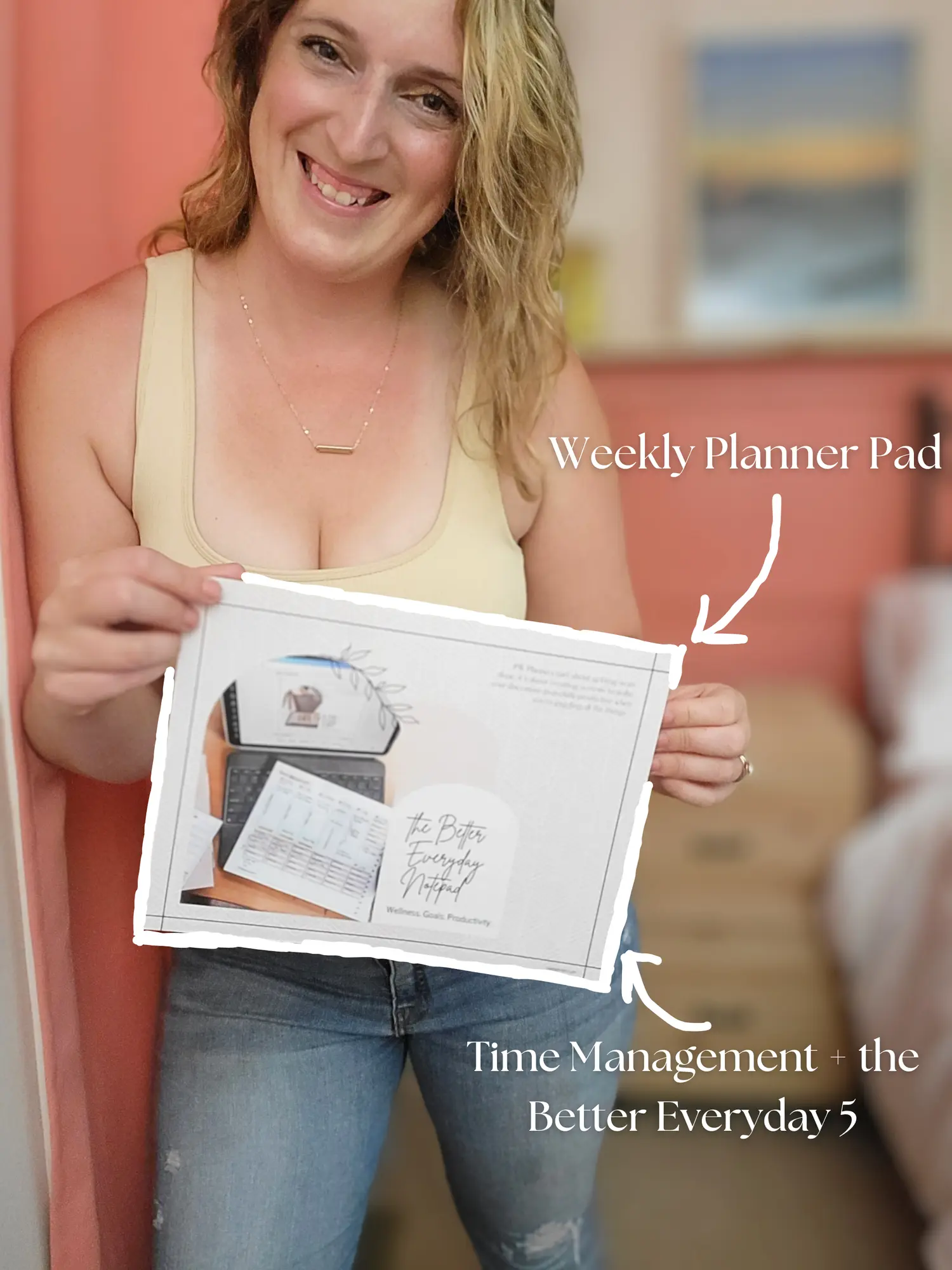 Better Everyday 5 Weekly Paper Planner Pad for timeblocking, braindumping and organizing your mom life