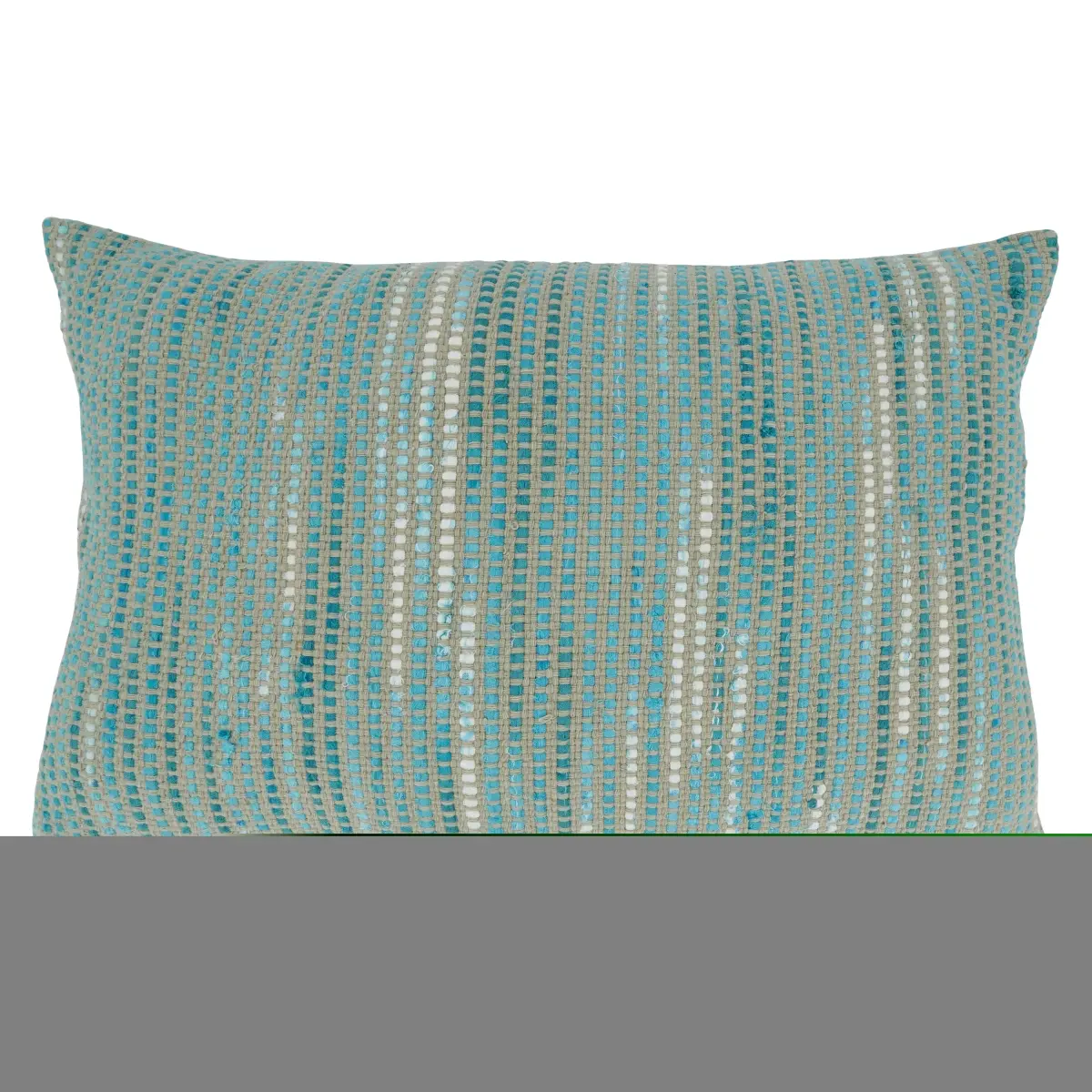 Saro 2813.BL1624BP Cotton Weave Oblong Throw Pillow - 16x24 in., Striped, Poly Filling, Black, Dry Clean Only, Highly Versatile for Cozy Corner & Seating Areas