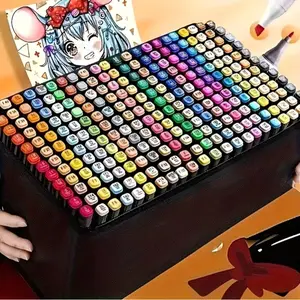 168 Color Dual Tip Markers Set with Storage Bag, Fast Drying Ink Pens for Art Drawing, Art Craft Supplies, Kids and Adults, DIY Crafts, Boys Girls Gift, Artist Bundle