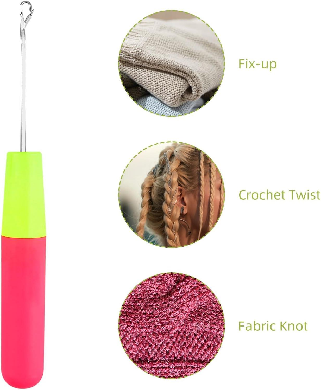 1Pcs Latch Hook Tool, Latch Hook Crochet Needle for Micro Braids, Hair Extension, Feather and Carpet