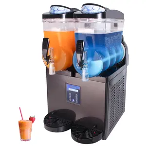 FSKEKU Commercial Slushie Machine, 15L*1, 15L*2, 15L*3, Slushy Machine Margarita Frozen Drink Cocktail Maker for Restaurants, Bars, Cafes, Food Truck