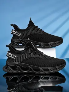 Men's Fashion Breathable Textile Anti-Slip Comfortable Thick Sole Soft Casual Outdoor Sports Shoes, Lightweight Easy Wear No Load