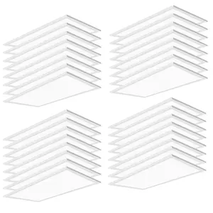 32 Pack 2x4 FT LED Flat Panel Light, Dimmable 0-10V, 7800 LM, 5000K Color LED Drop Ceiling Light, 100-277V Recessed Troffer Fixture, Edge Lit Flat Panel for Office, ETL Listed