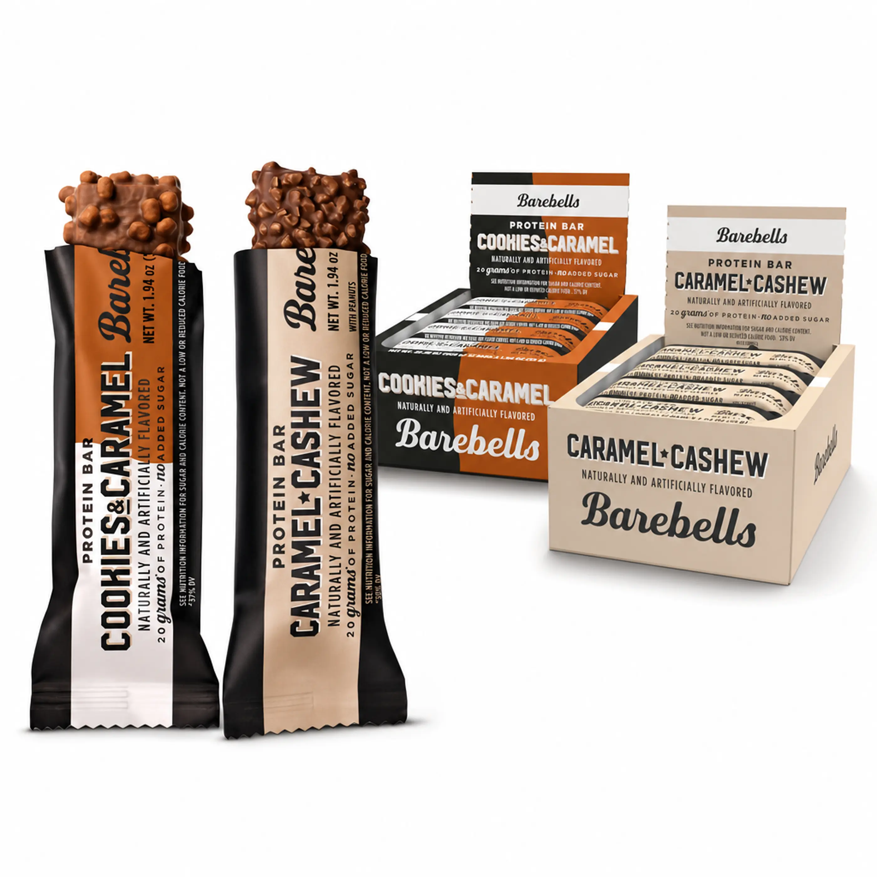 Barebells Cookies and Caramel & Caramel Cashew - Protein Bar Bundle Barebells Cookies and Caramel & Caramel Cashew - Protein Bar Bundle