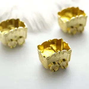 12 Pack Gold Mini Chariot Candy Container Gift Boxes, Small Treat Party Favor Boxes 2.5"