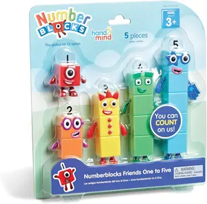 hand.2.mind Numberblocks Friends One to Five, Action Figure Set, Toy Figures & Playsets, Small Figurines for Kids, Counting Blocks, Numbers for Toddlers, Math Toys, Kids Birthday Gifts