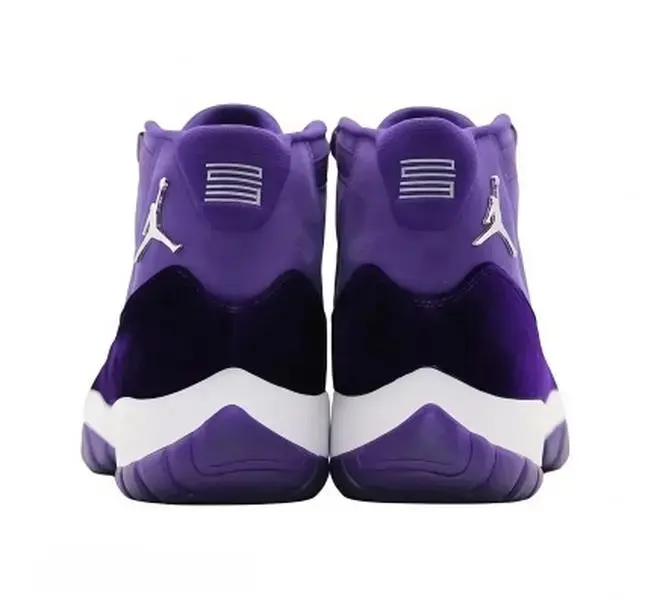Brand New High Top Retro Basketball Shoes Deep Purple Velvet Suede Lace-Up Sneakers With Box