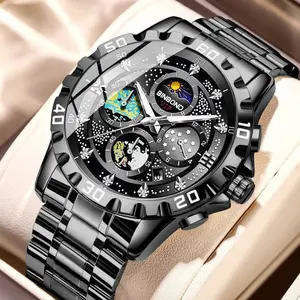 V-030 Fashion   Wristwatch - Luminous, Waterproof, New Model with 3 Small Hands, Date Function, Stylish Business-Casual Design, Versatile for Daily & Sporty Use Roulette Wheel Quartz Men's Watch ootd