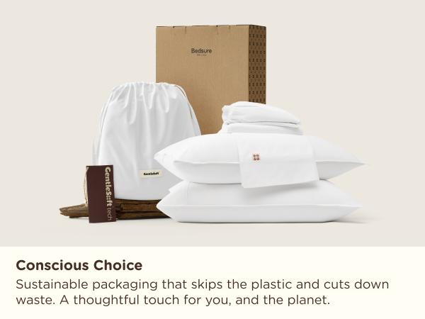 Bedsure Cooling Sheets, Rayon Derived from Bamboo & Cotton Blend, GentleSoft, Breathable,  Deep Pocket Up to 18 Inches, Hotel Luxury Bedding for Hot Sleepers