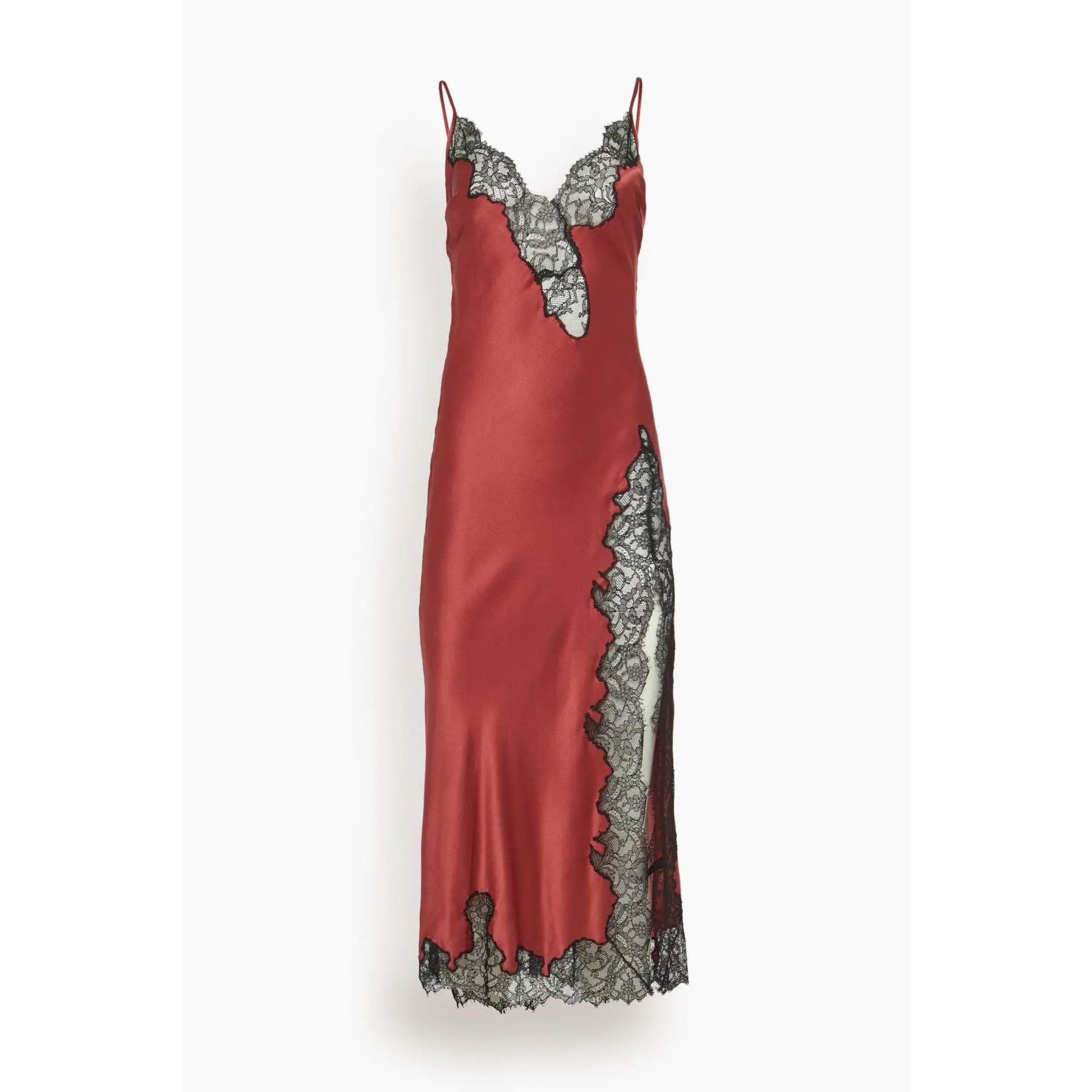 Giselle Midi Slip Dress in Brick Dust