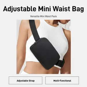 Mini Waist Bag with Adjustable Strap, Small Fashion Belt Bag, Crossbody Bag, Shoulder Bag, Handbag, Ideal for Gym, Running, Travel, Hiking, Cycling