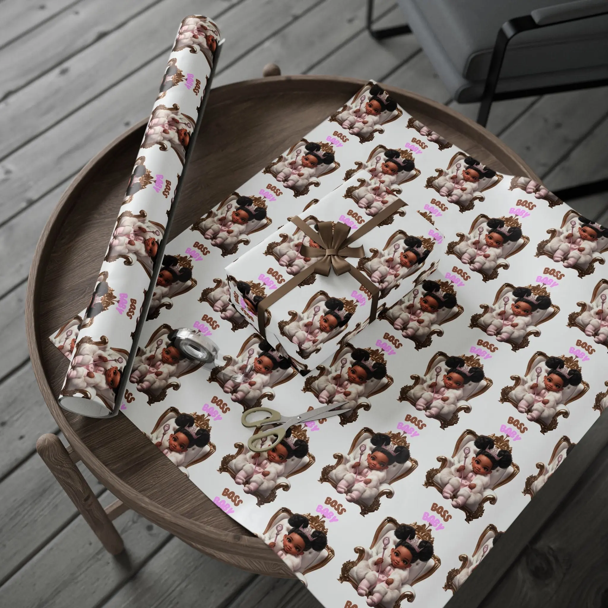 Boss Baby African American Wrapping Paper - Premium Gift Wrap