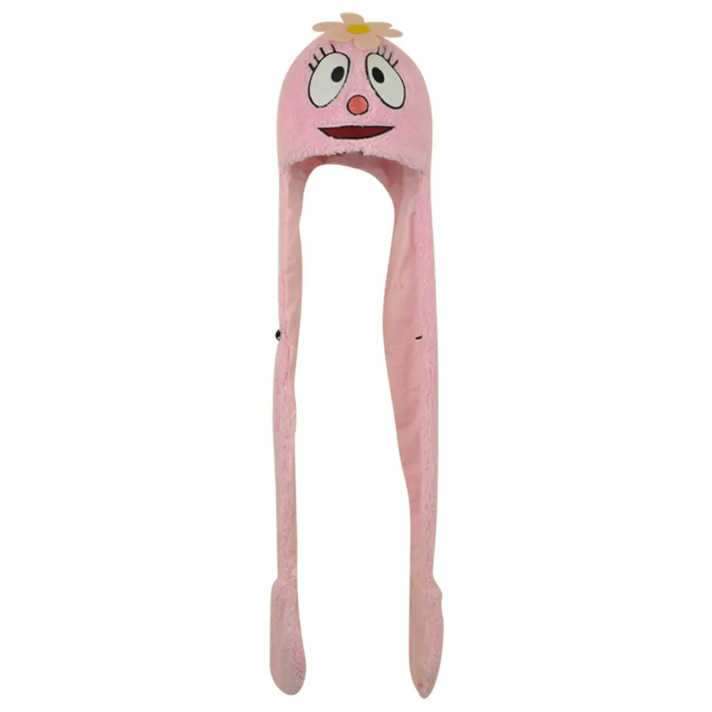 Yo Gabba Gabba Foofa Snood Beanie Knit Women Ladies Faux Fur Felt Face Pink Hat