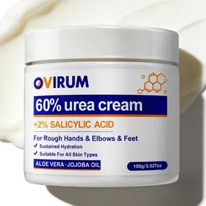 60% Urea Cream+2% Salicylic Acid, Urea Moisturizer Hydrating For Dry Heel And Hand, Rich In Jojoba Oil, Aloe Vera, Hydrate Repair Extremely Dry, Cracked Skin, Fast Absorption, Non-Greasy, Protect And Moisturize Your Dry Knees, Elbows, Shoulders-100G
