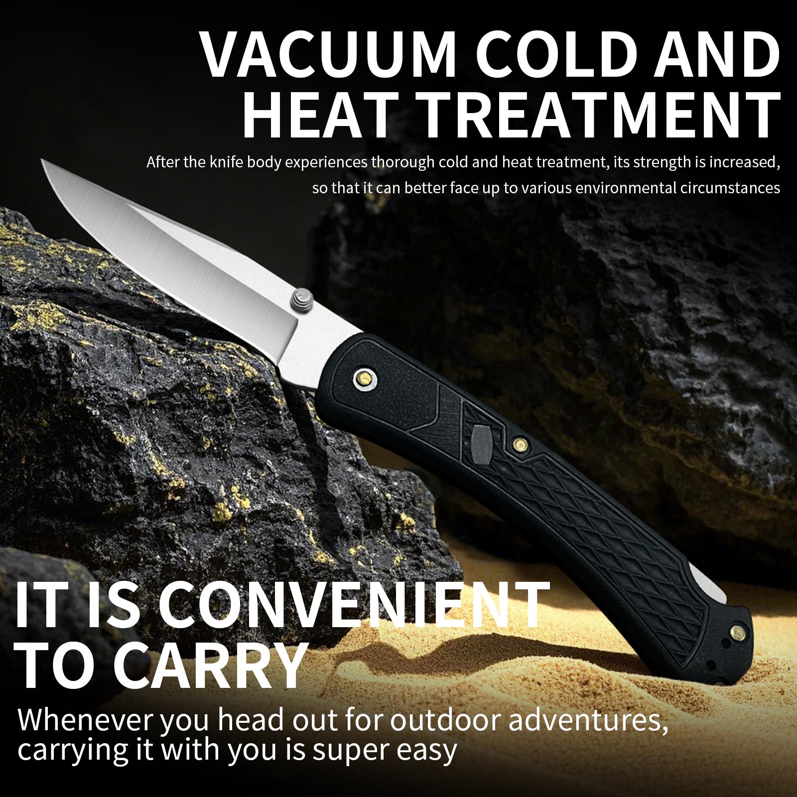 Sharp fruit knife, camping companion, foldable design, portable, durable, ergonomic handle - suitable for outdoor use