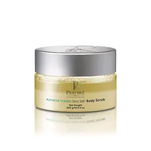 Almond Vanilla Sea Salt Exfoliating Body Scrub with Argan Oil & Vitamin E Booster, 225ml