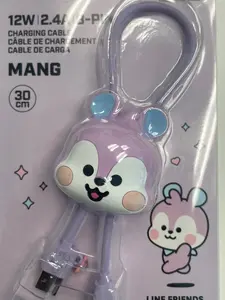 Miniso BT21 Charging Cable-iphone 12W 2.4A 30cm Cable with BT21 Branding for iPhone Users No Warranty Included