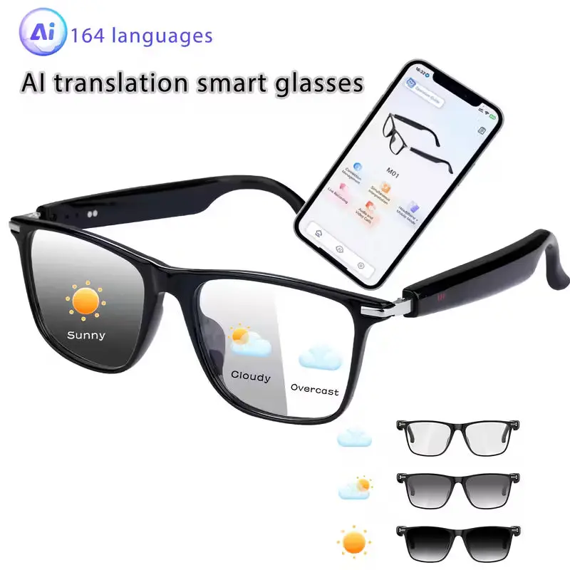 Magnetic Wearable Smart AI Translation Glasses - Under $5, Better Than Rayban, with AI Translation & HD Voice Calls, Smart Translation Glasses