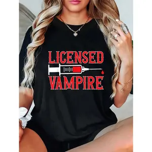 100% Cotton Phlebotomy Technician Licensed Vampire Phlebotomist T-Shirt