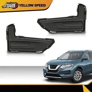 Front Bumper Fog Light Lamp Cover Grille Left & Right Fit For 17-20 Nissan Rogue Automotive