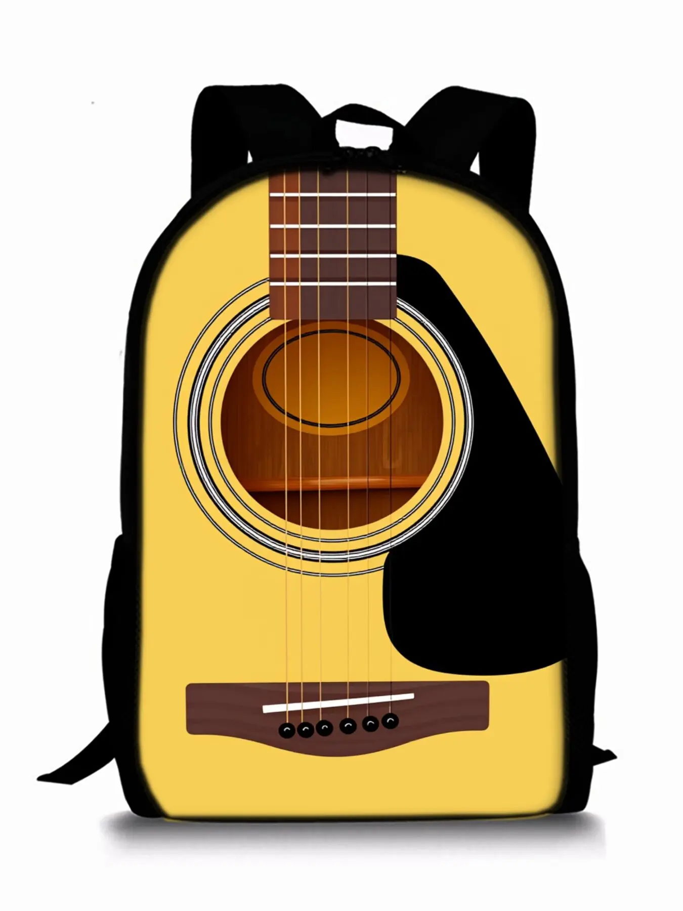 Artistic Guitar Print Single-layer Backpack