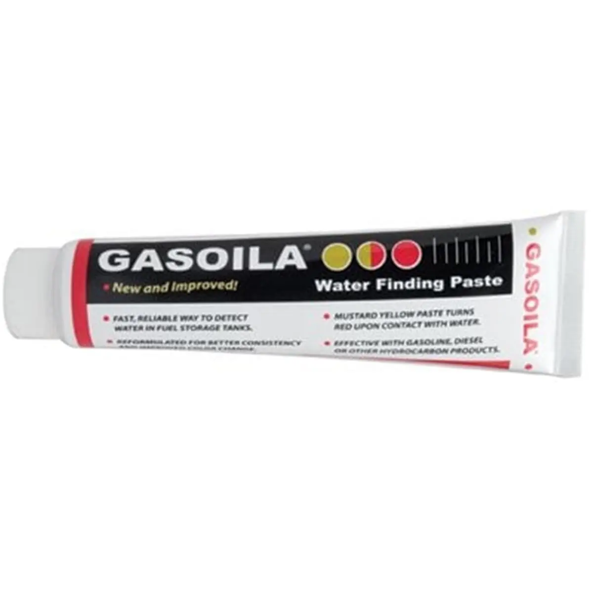 Gasoila Chemicals 296-WT25 Mustard Yellow Gasoline Water-Finding Paste, 2.5 oz Tube with Enhanced Color Change for Fuel Storage Tank Water Detection, Mustard Yellow Paste