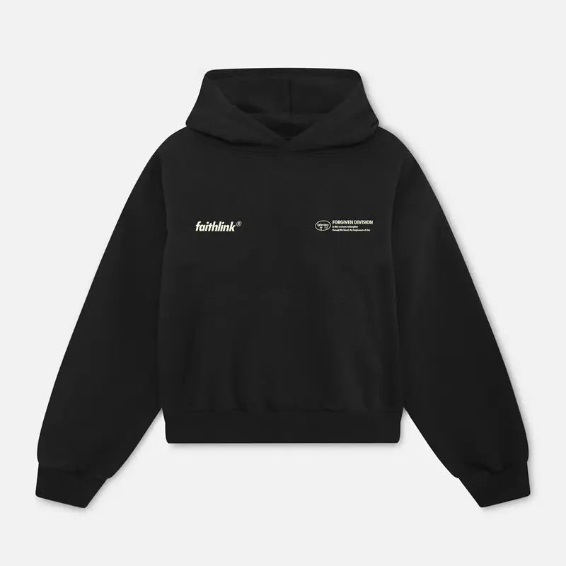 Faith Link Co. - Forgiven Hoodie - 100% Premium Cotton, Message-Driven and Scripture-Based Design (Ephesians 1:7) Menswear Graphic Graphic Hoodies Graphichoodie