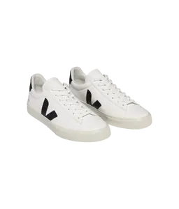 VEJA CAMPO LEATHER WHITE BLACK