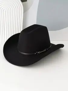 1 Piece Cowboy Hat for Women & Men - Western Cowboy Outfits for Cowboy Party, Music Festival, Beach, Country party, Bars, Bachelor Parties, Cosplay - Wide Brim Cowgirl Hat with Bling for Halloween, Christmas, New Year - Fedora Hat for Winter