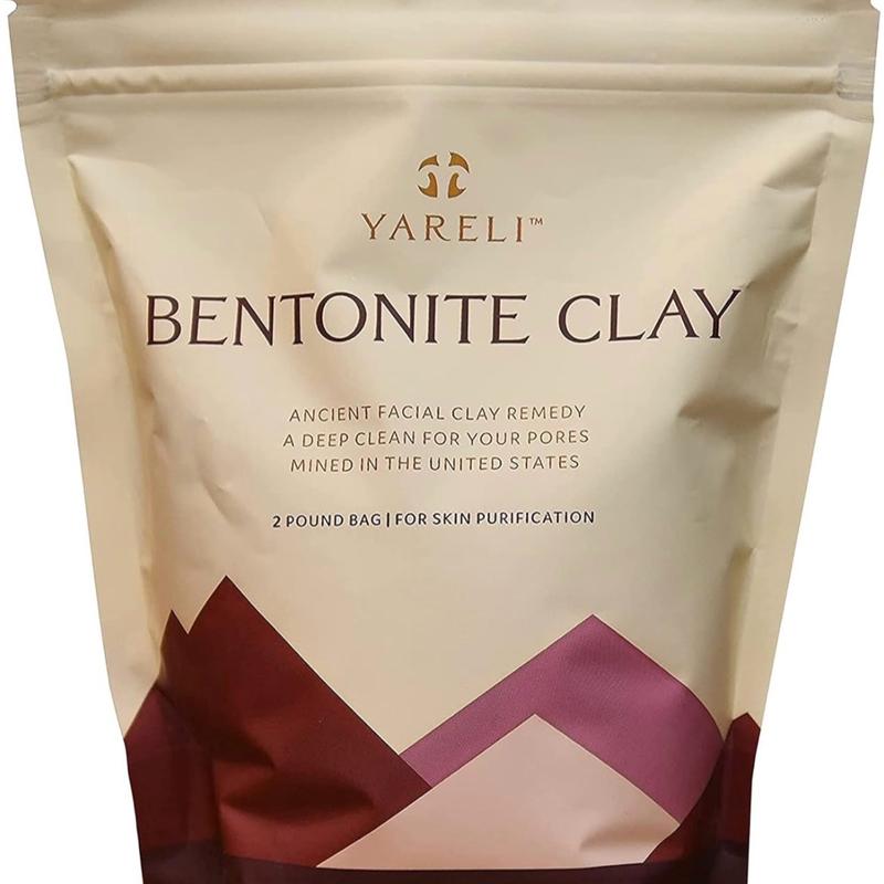 Bentonite Clay Powder Facial Mask & Detox Bath, Also Known as Indian Healing Clay for Deep Pore Cleansing, 2lb (32oz) Skincare Skin Repair