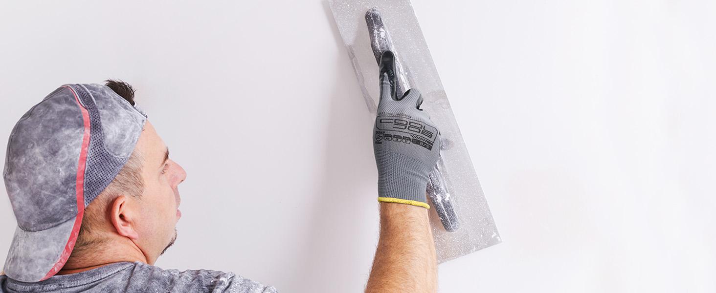 COOLJOB 10/20/60 Pairs Nitrile Dipped Safety Work Gloves with Grip, Non-slip Rubber Coated Bulk Garden Gloves（Grey）